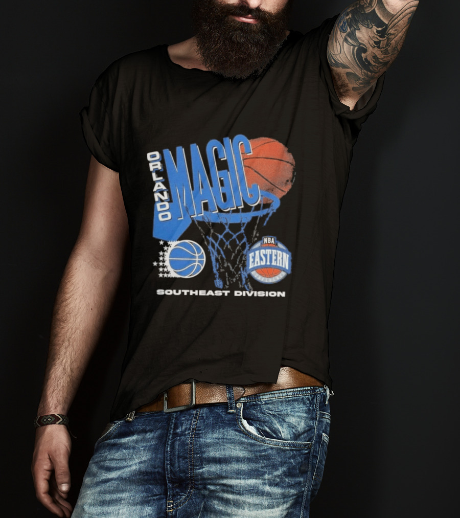 Orlando Magic 90s Hardwood Classics Southeast Division NBA Eastern Conference Basketball T-Shirt