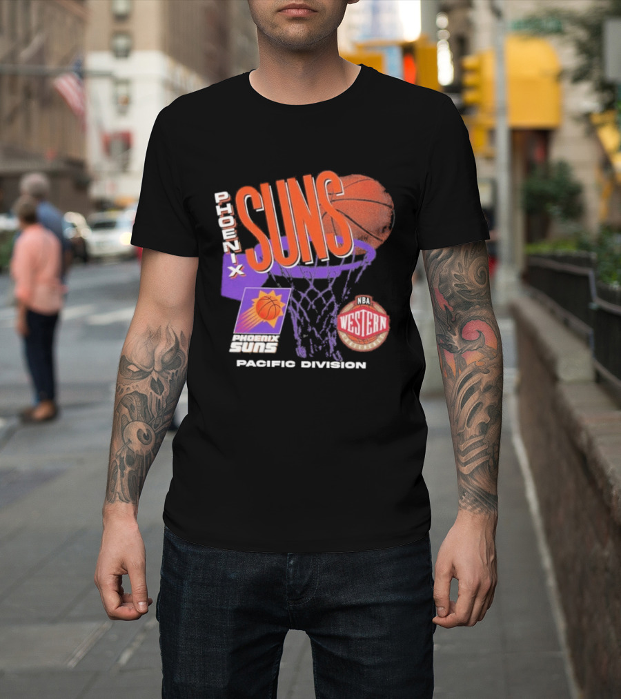 Phoenix Suns 90s Hardwood Classics Pacific Division NBA Western Conference T-Shirt