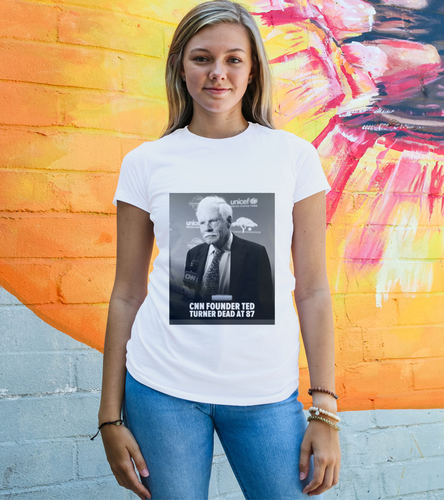 CNN Founder Ted Turner Dead At 87 UNICEF Interview T-Shirt