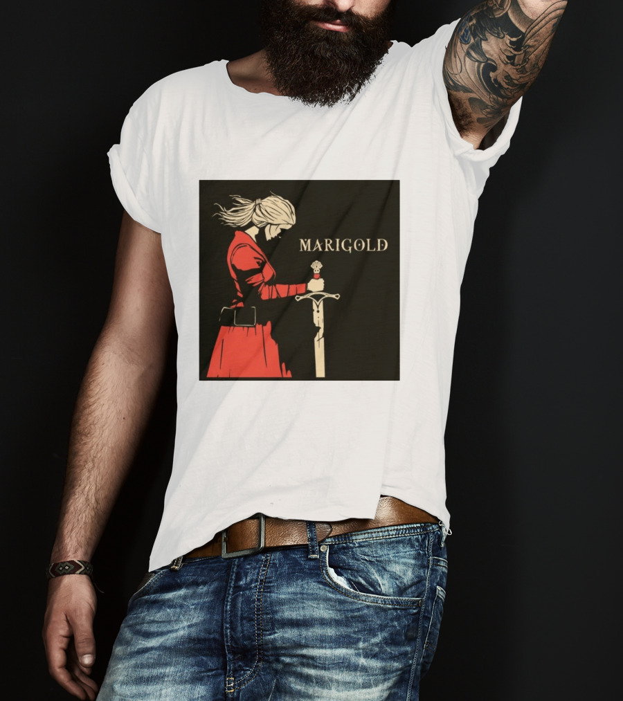 Marigold Witch Bolt Warrior Woman With Sword T-Shirt