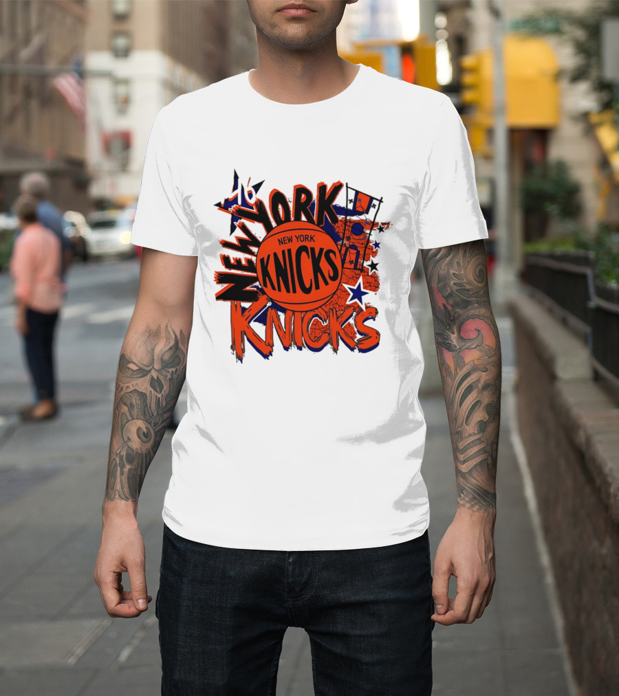New York Knicks Hardwood Classics Play By Play Vintage Team Basketball T-Shirt