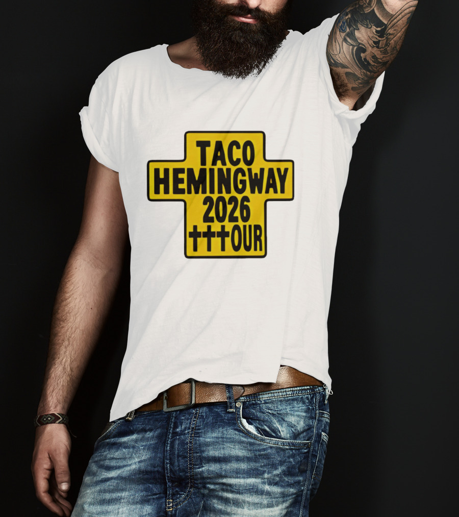 Taco Hemingway 2026 Tour Cross Symbol With Triple Crosses T-Shirt