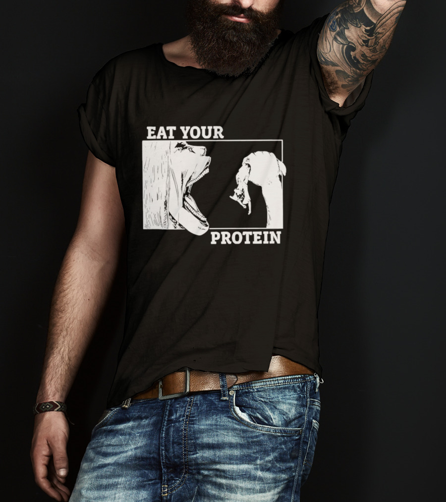Attack On Titan Eat Your Protein Anime Eaten Scene T-Shirt