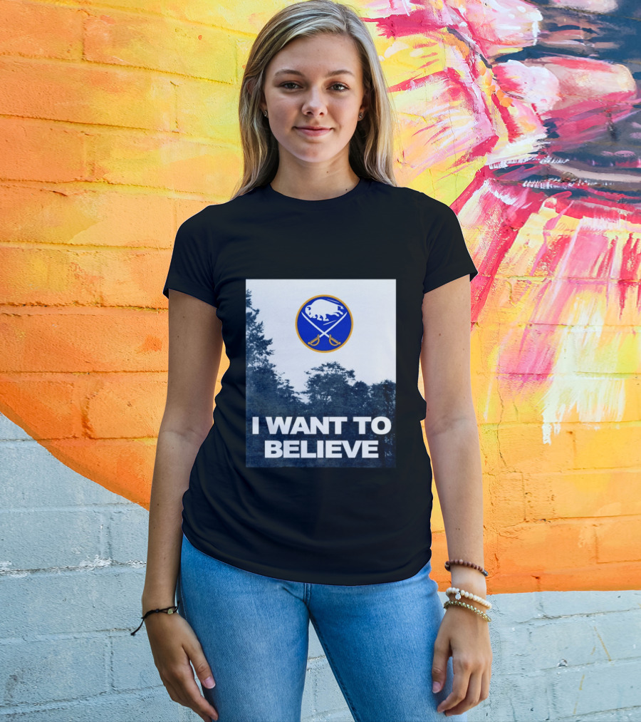 Buffalo Sabres I Want To Believe UFO Hockey T-Shirt