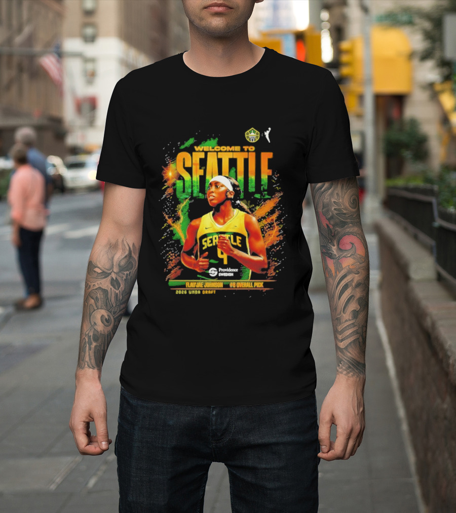 Welcome To Seattle Flau'jae Johnson WNBA Seattle Storm Rookie Season 2023 T-Shirt