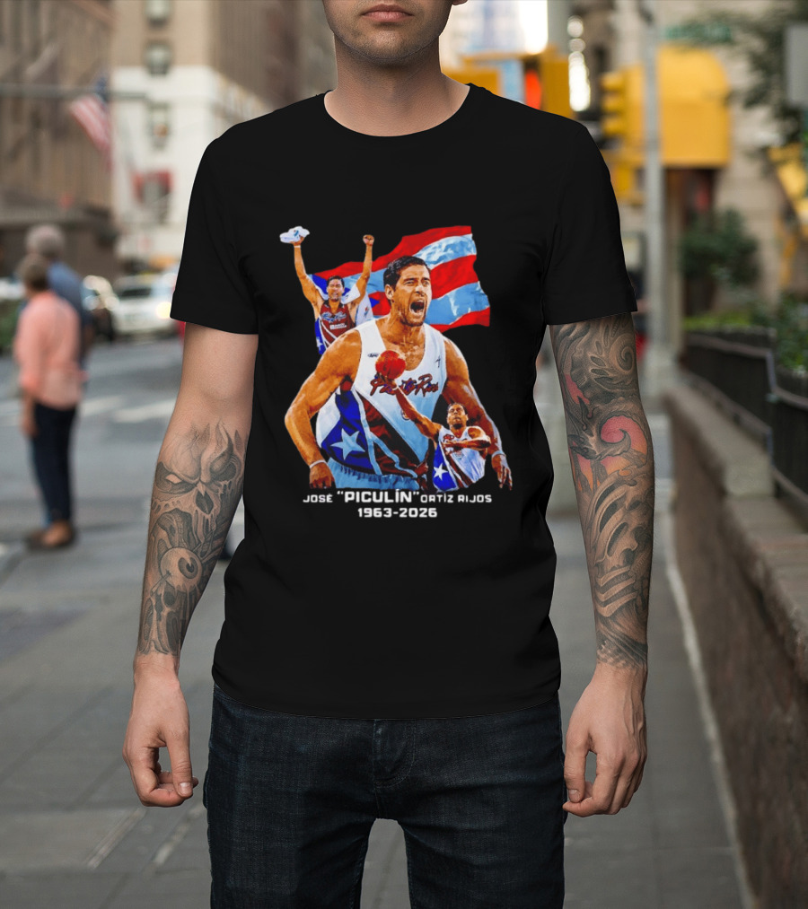 José Piculín Ortiz Rijos Puerto Rico Basketball Legend 1963 2026 T-Shirt