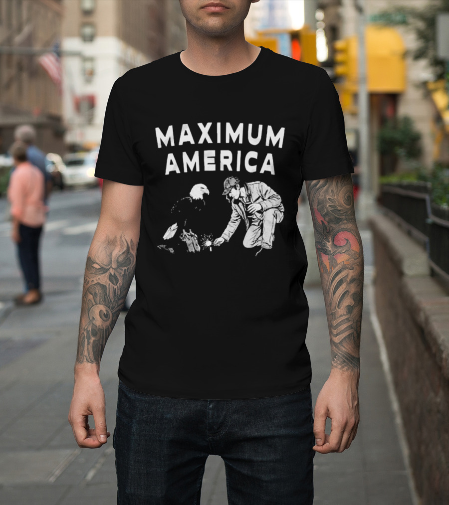 Maximum America Bald Eagle Iconic Patriotic T-Shirt