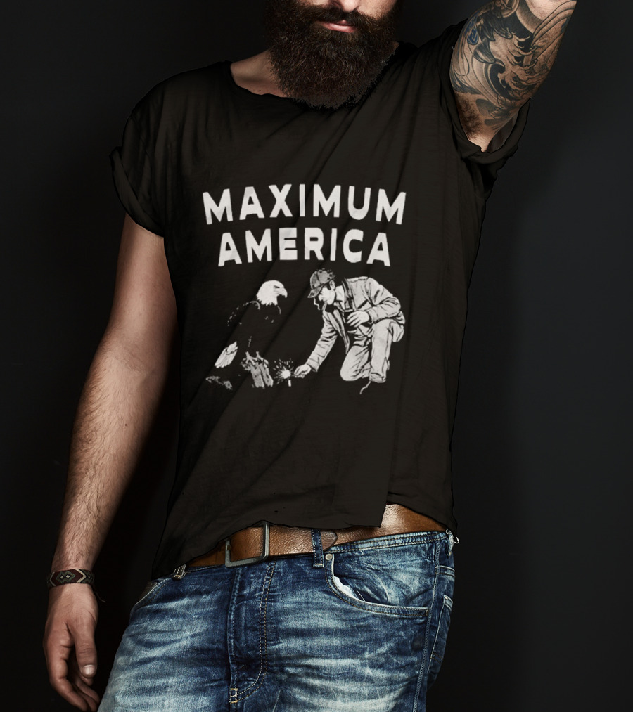 Maximum America Bald Eagle Iconic Patriotic T-Shirt