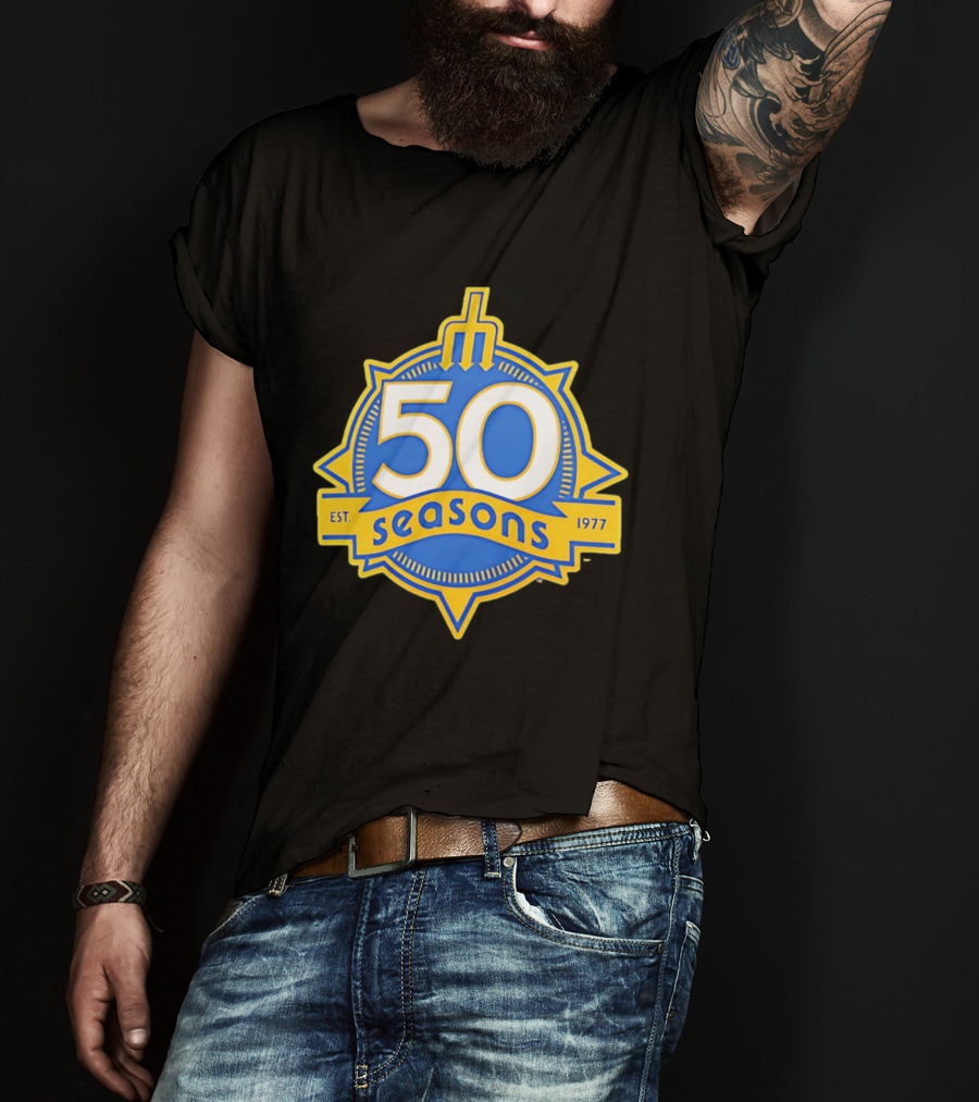 Seattle Mariners 50 Seasons Est. 1977 Baseball Anniversary T-Shirt