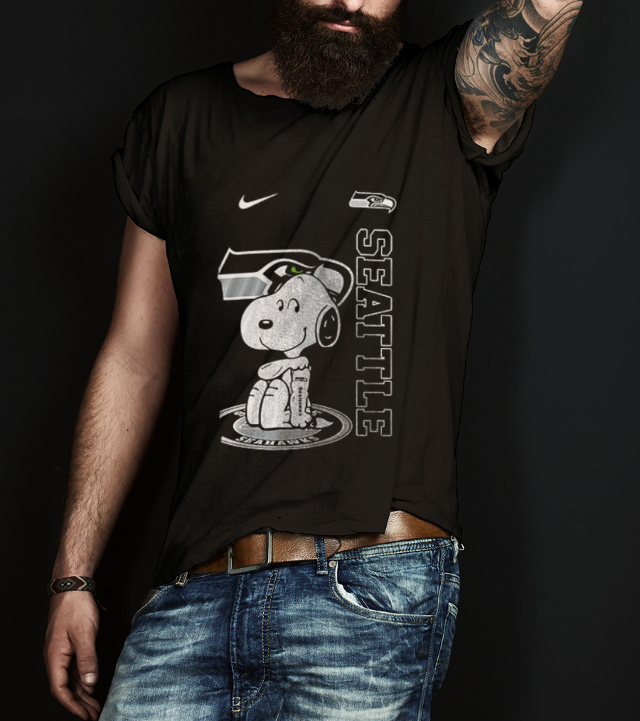 Nike Seattle Seahawks Snoopy Thank You For The Memories T-Shirt