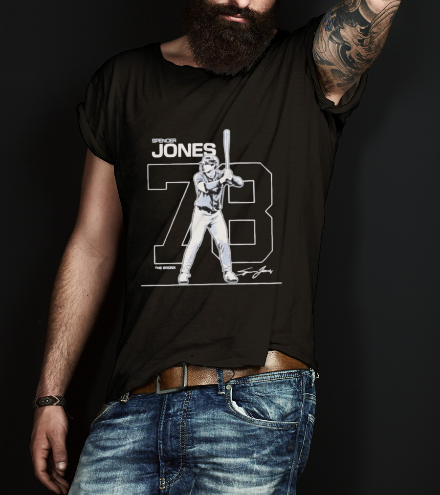 Spencer Jones 78 New York Yankees Baseball Debut T-Shirt