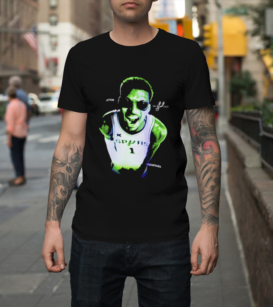 The Alien Victor Wembanyama Spurs X Files Mashup Paranormal Basketball T-Shirt