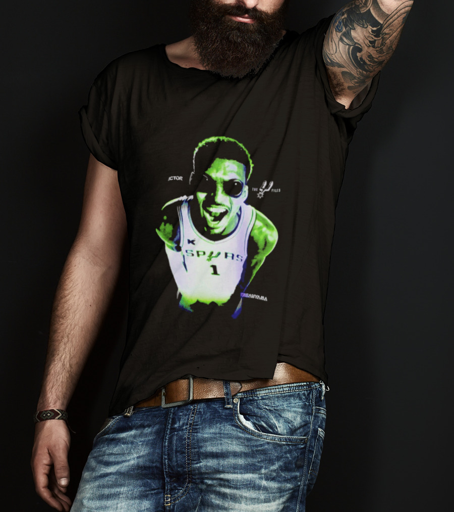 The Alien Victor Wembanyama Spurs X Files Mashup Paranormal Basketball T-Shirt