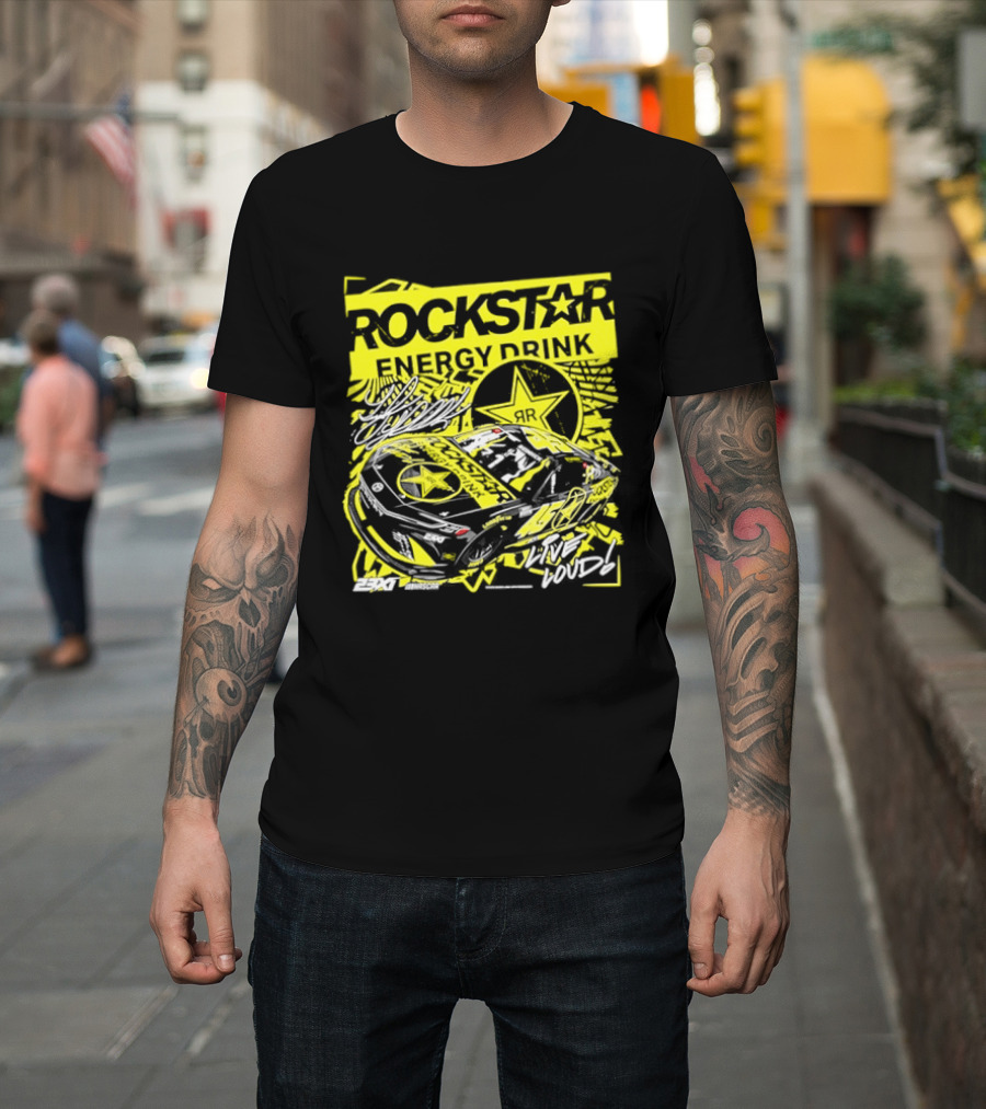 Tyler Reddick 23XI Racing Rockstar Energy Drink Car T-Shirt