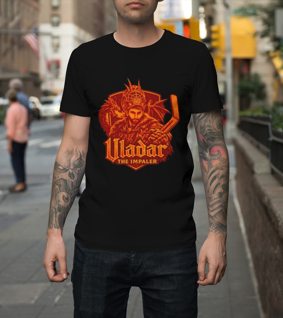Vladar The Impaler Dan Vladar Hockey Goalie Dragon Warrior T-Shirt