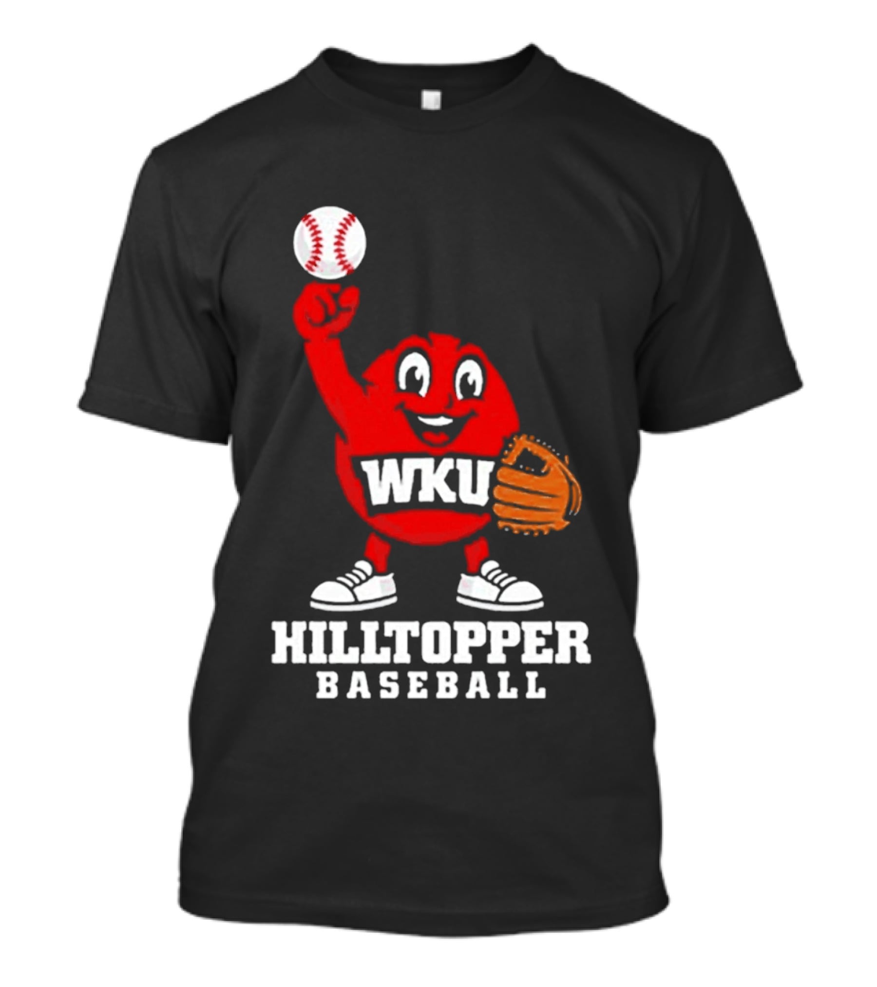 WKU Hilltopper Baseball Mascot With Glove And Ball T-Shirt