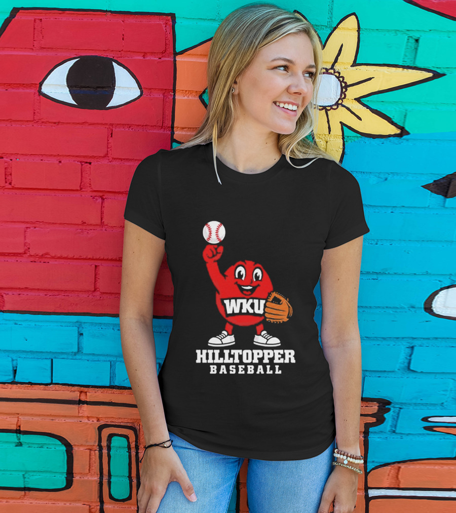 WKU Hilltopper Baseball Mascot With Glove And Ball T-Shirt