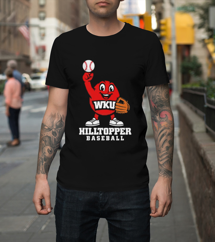 WKU Hilltopper Baseball Mascot With Glove And Ball T-Shirt