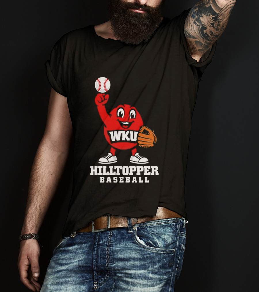 WKU Hilltopper Baseball Mascot With Glove And Ball T-Shirt