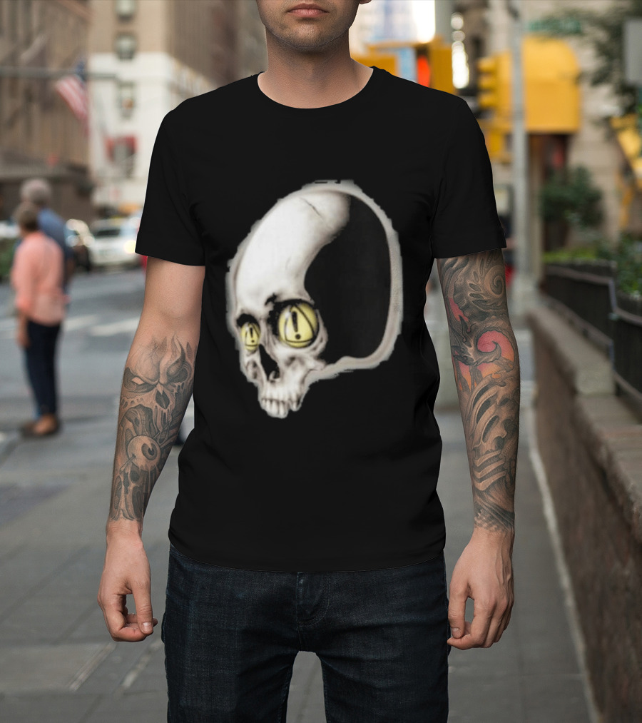 Yeat Dangerous Summer Skull Graphic With Distorted 3D Effect T-Shirt