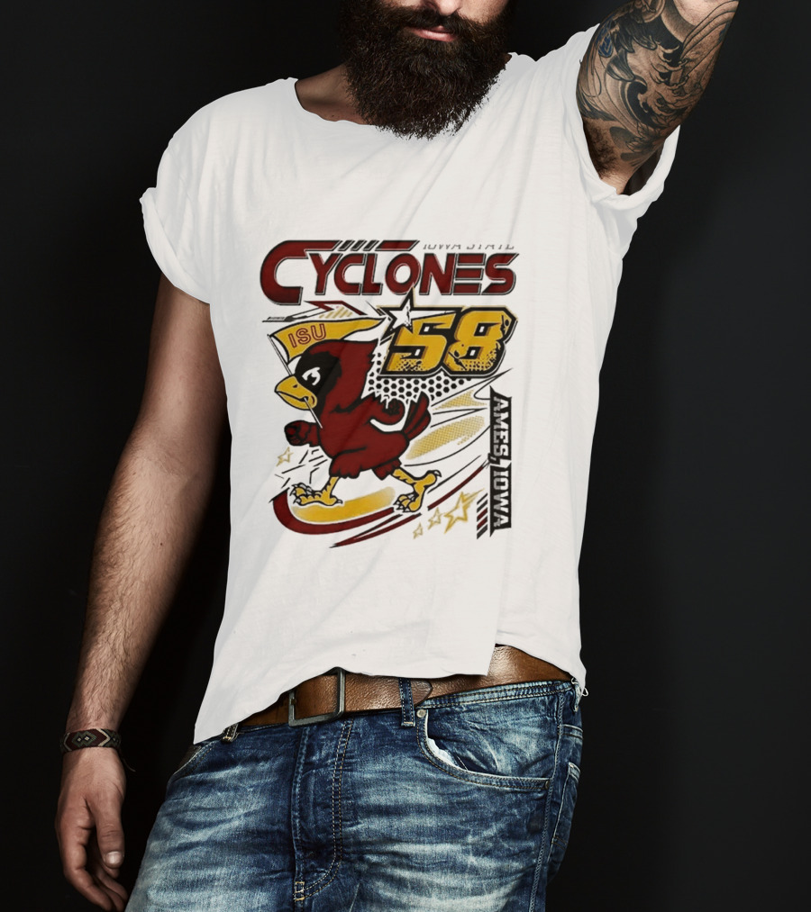 Cyclones ISU Racing Cy 58 Comfort Colors 90s T-Shirt