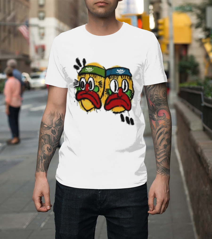 Rolling Loud RL X RL Slawn Jester Two Sad Faces Headbands T-Shirt