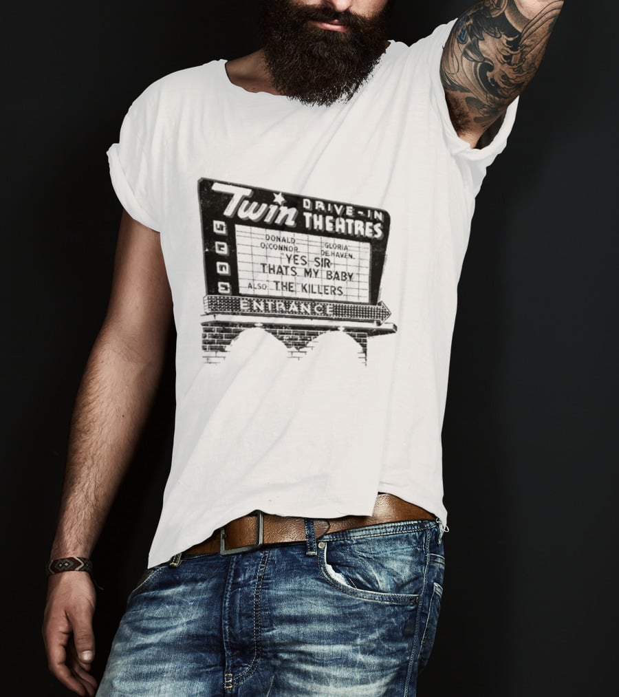 Twin Drive In Theatres Norwood Ohio Vintage Marquee Sign T-Shirt