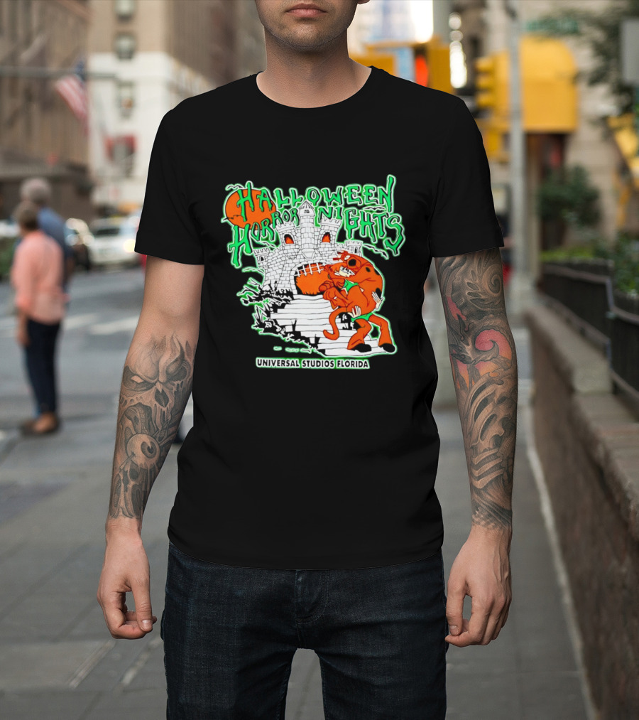Halloween Horror Nights Universal Studios Florida Scoob Night Razors In The Night Beyond Human T-Shirt