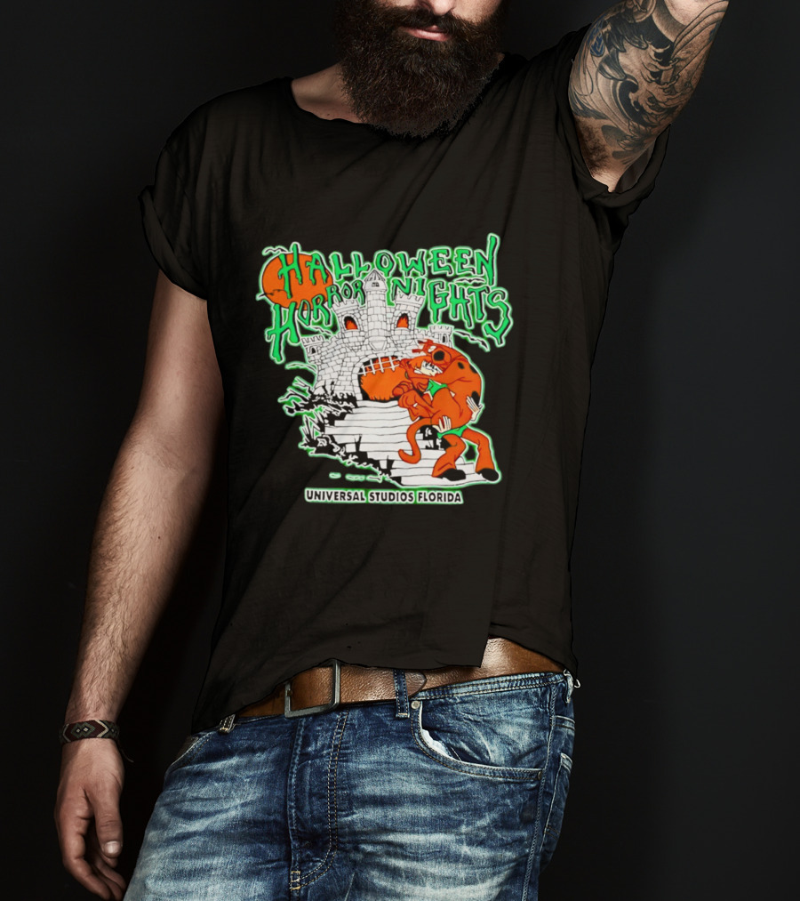 Halloween Horror Nights Universal Studios Florida Scoob Night Razors In The Night Beyond Human T-Shirt