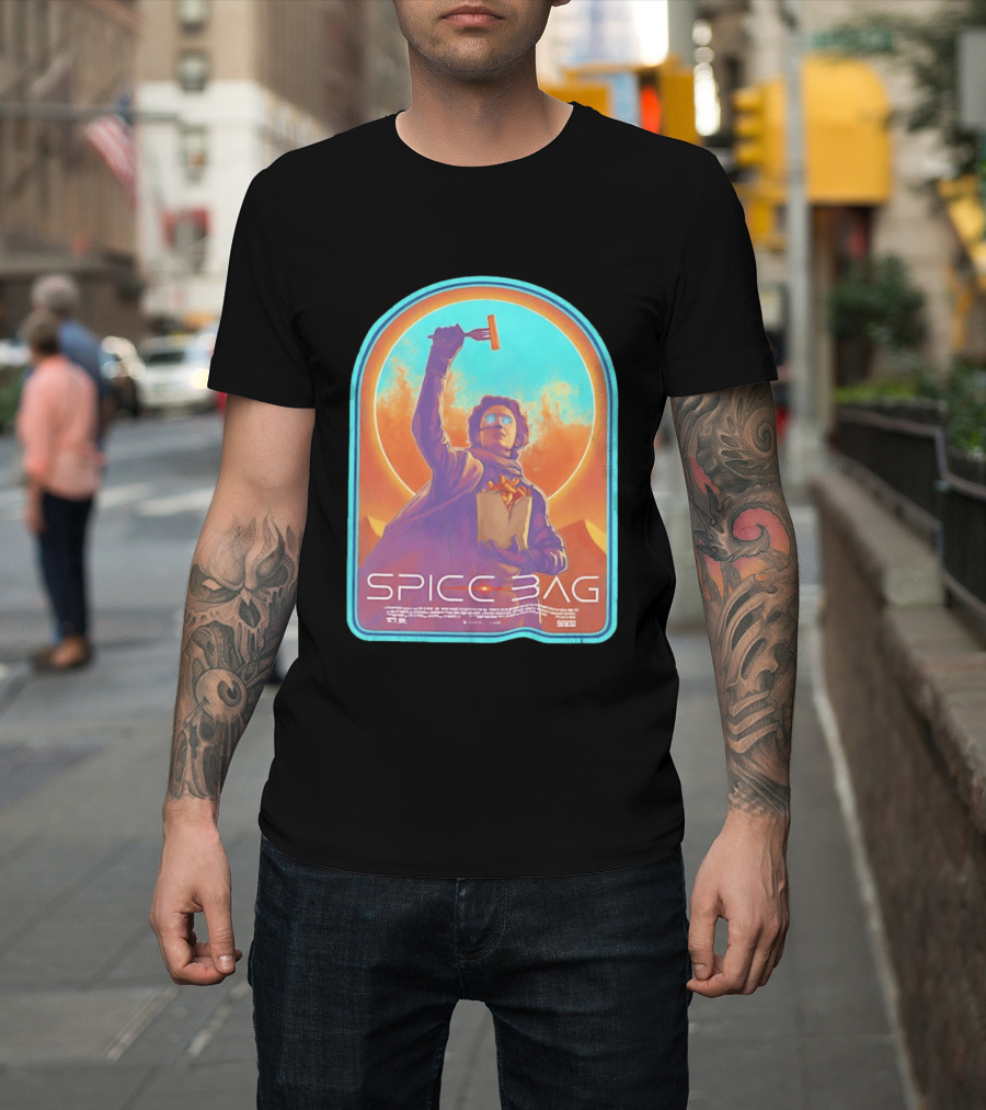 Dune Spice Bag Sci Fi Parody Pop Culture T-Shirt