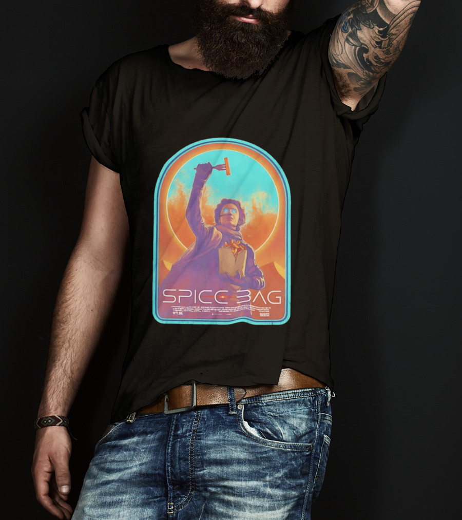 Dune Spice Bag Sci Fi Parody Pop Culture T-Shirt