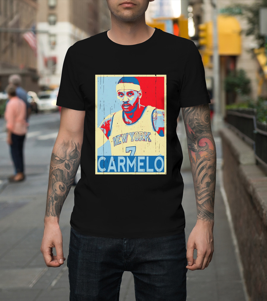 New York Knicks Carmelo Anthony 7 NBA T-Shirt