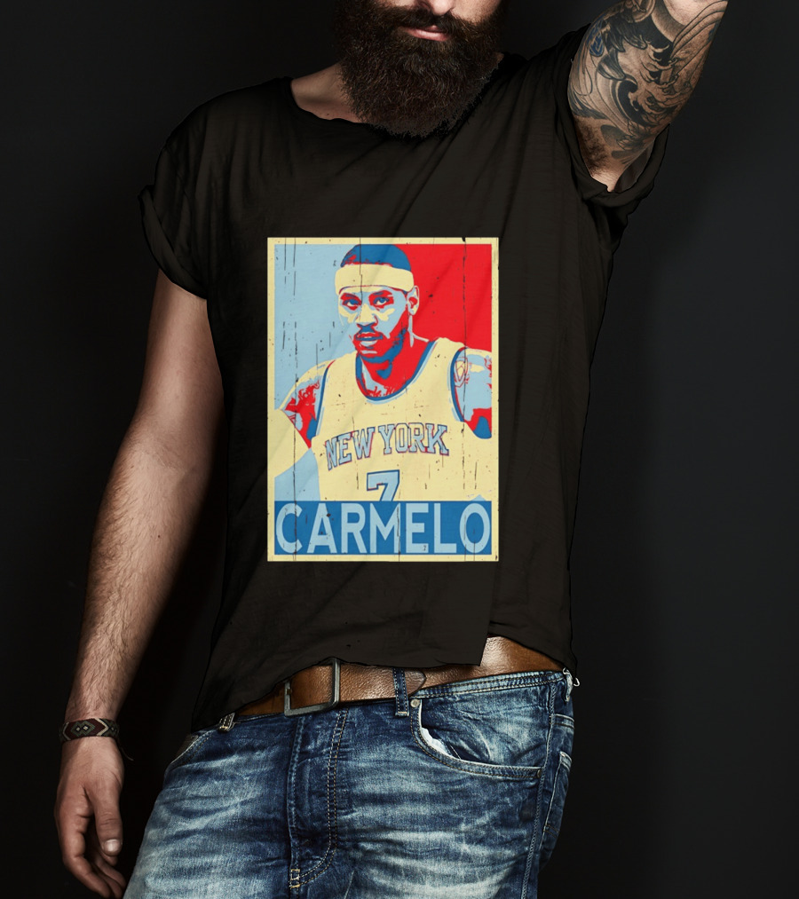 New York Knicks Carmelo Anthony 7 NBA T-Shirt