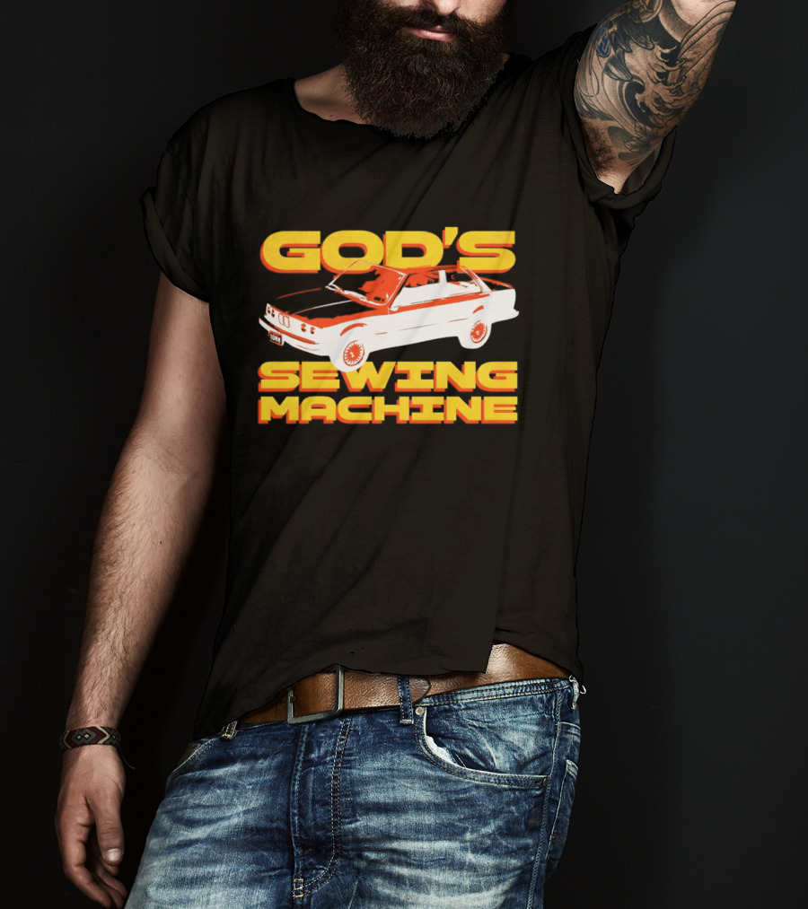 God's Sewing Machine BMW E3 Iconic Car T-Shirt