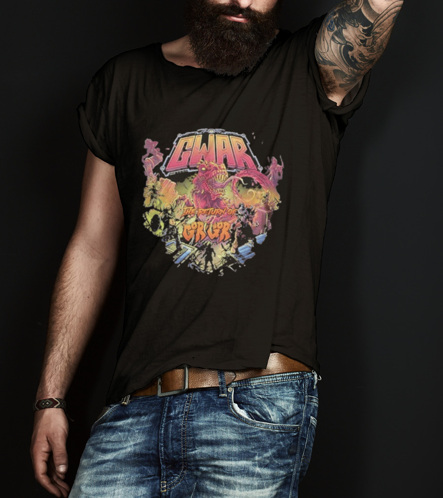 Gwar The Return Of Gor Gor Dinosaur Retro Band T-Shirt