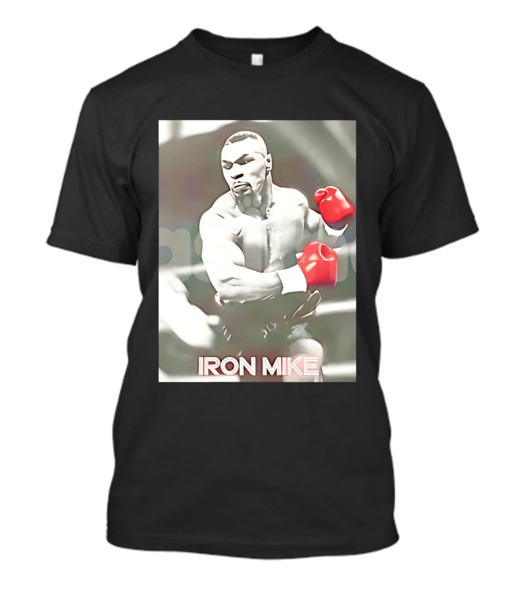 Boxing Legend Iron Mike Tyson Vintage Style Red Gloves T-Shirt