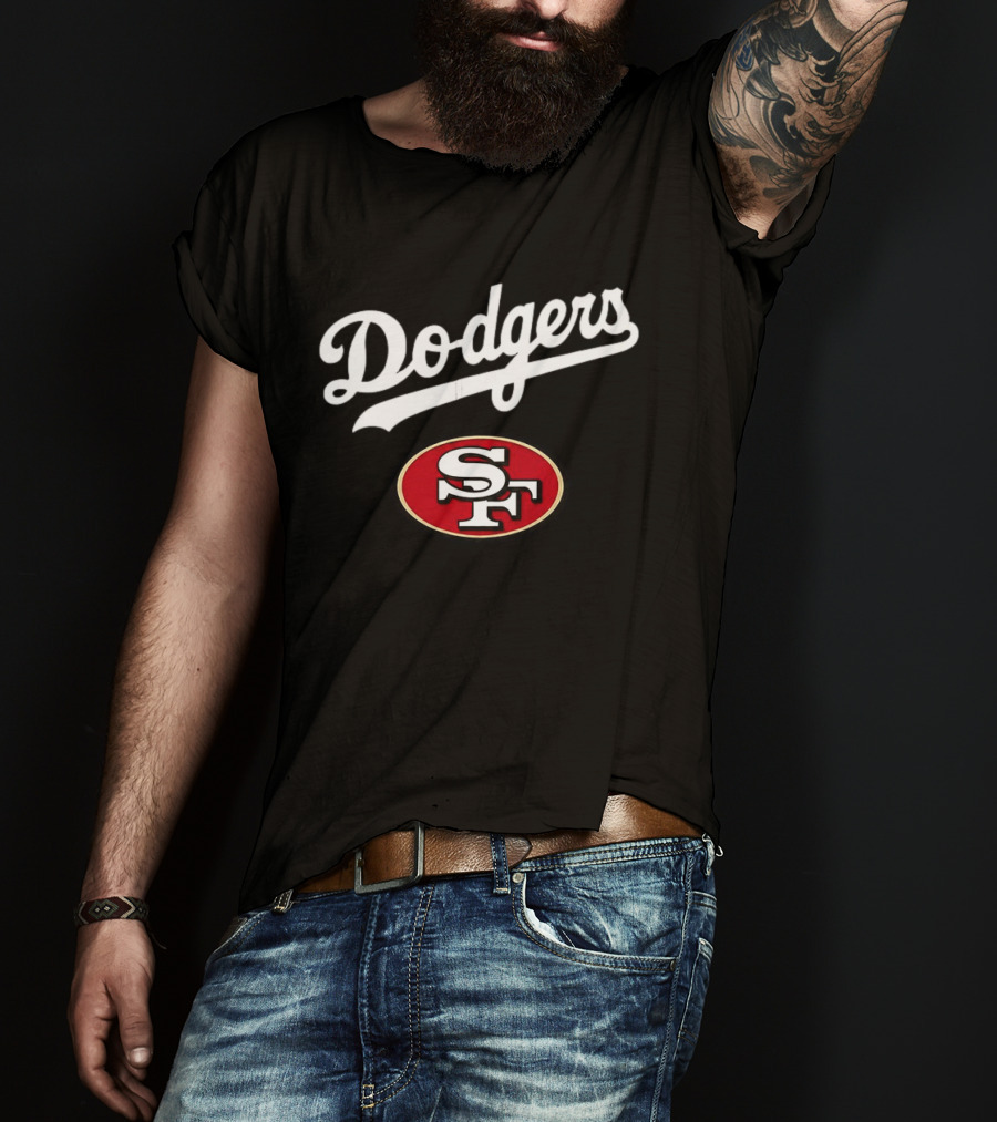 Dodgers SF Baseball Jersey Los Angeles San Francisco 49ers T-Shirt