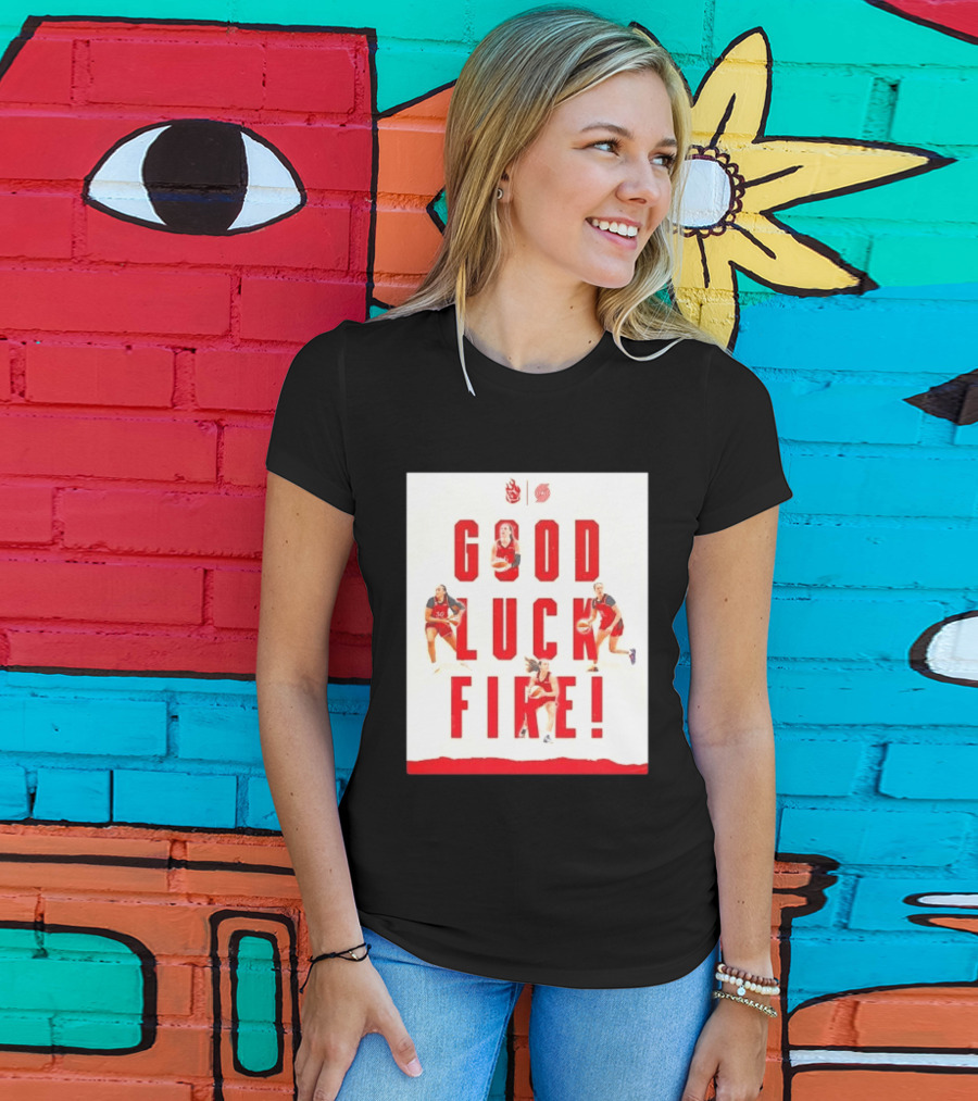 Portland Trail Blazers Good Luck Fire Basketball T-Shirt