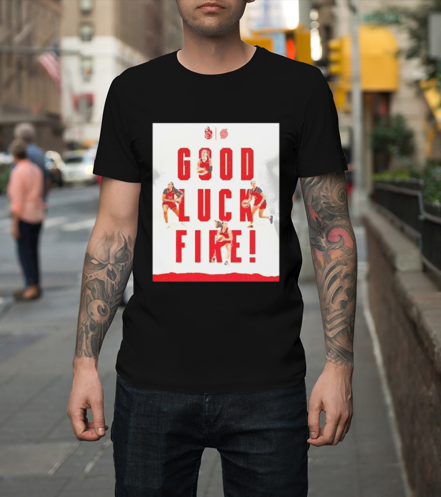 Portland Trail Blazers Good Luck Fire Basketball T-Shirt