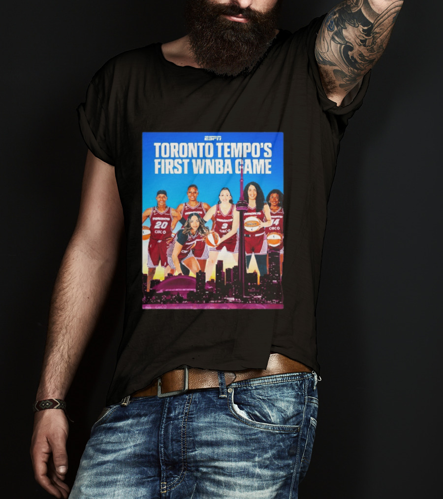 Toronto Tempos First WNBA Game ESPN Basketball Team Event T-Shirt