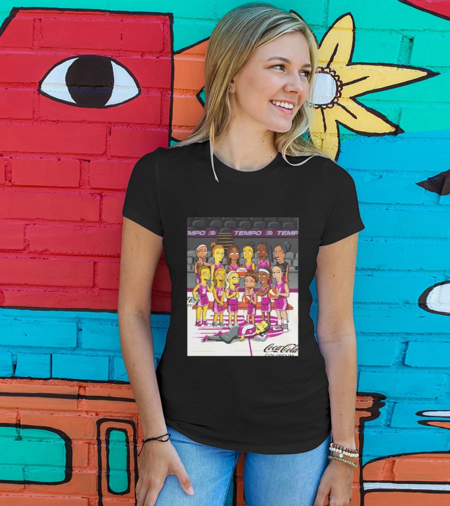 Toronto Tempo WNBA Coca Cola Coliseum The Simpsons Basketball Team T-Shirt