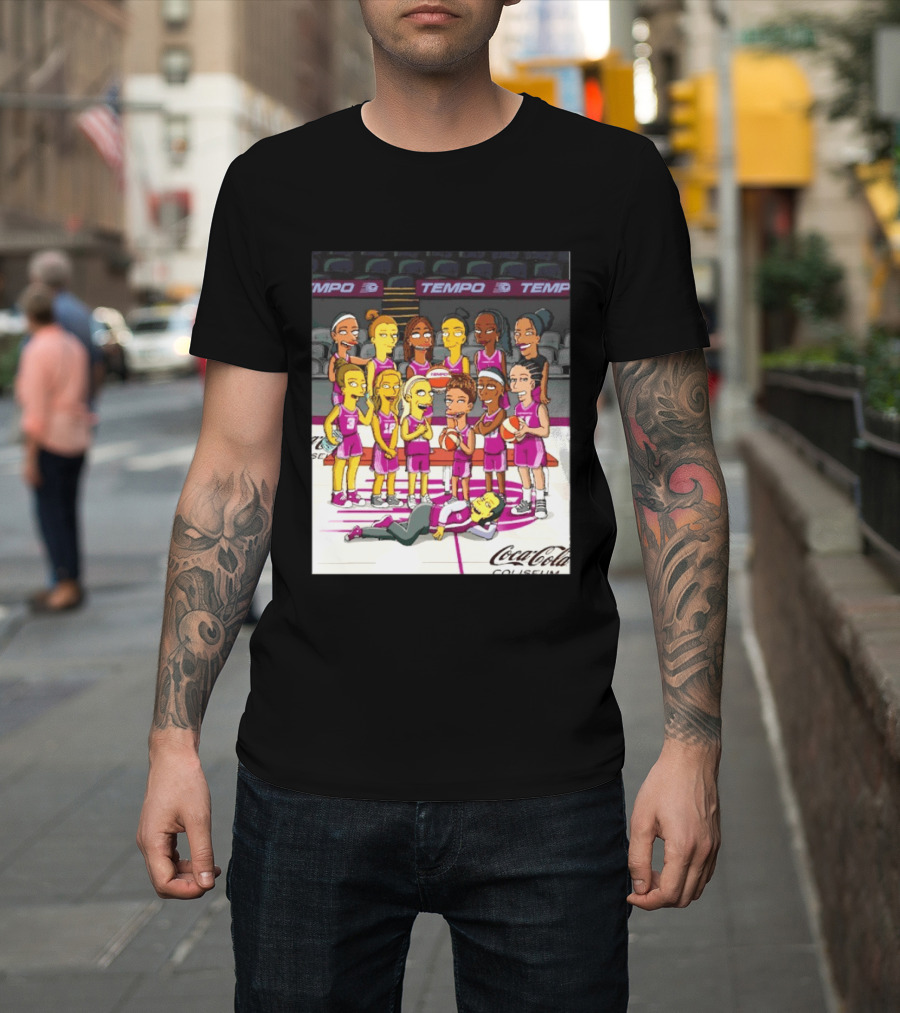 Toronto Tempo WNBA Coca Cola Coliseum The Simpsons Basketball Team T-Shirt