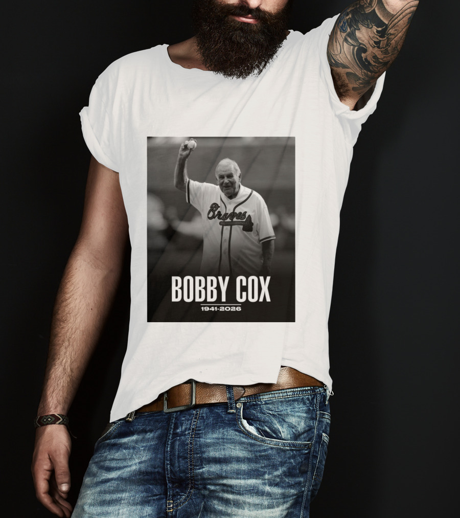 Bobby Cox Braves 1941 2026 Commemorative T-Shirt