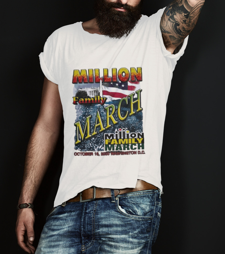 Million Family March October 16 2000 Washington D.C. White House American Flag T-Shirt