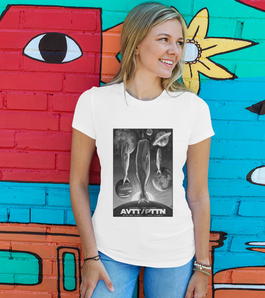 The Avett Brothers Mike Patton May 10 2026 AVT PTN San Diego Jacobs Park Whales Planets T-Shirt