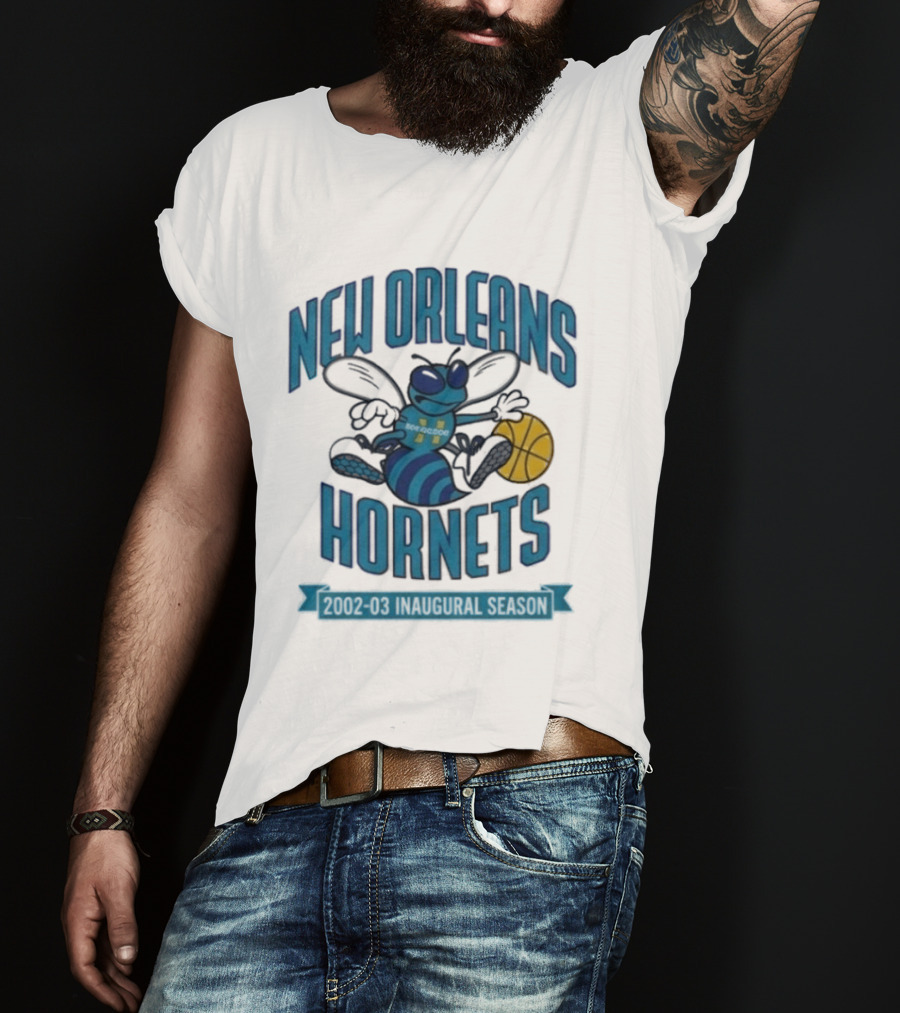 New Orleans Hornets Inaugural Season Basketball T-Shirt