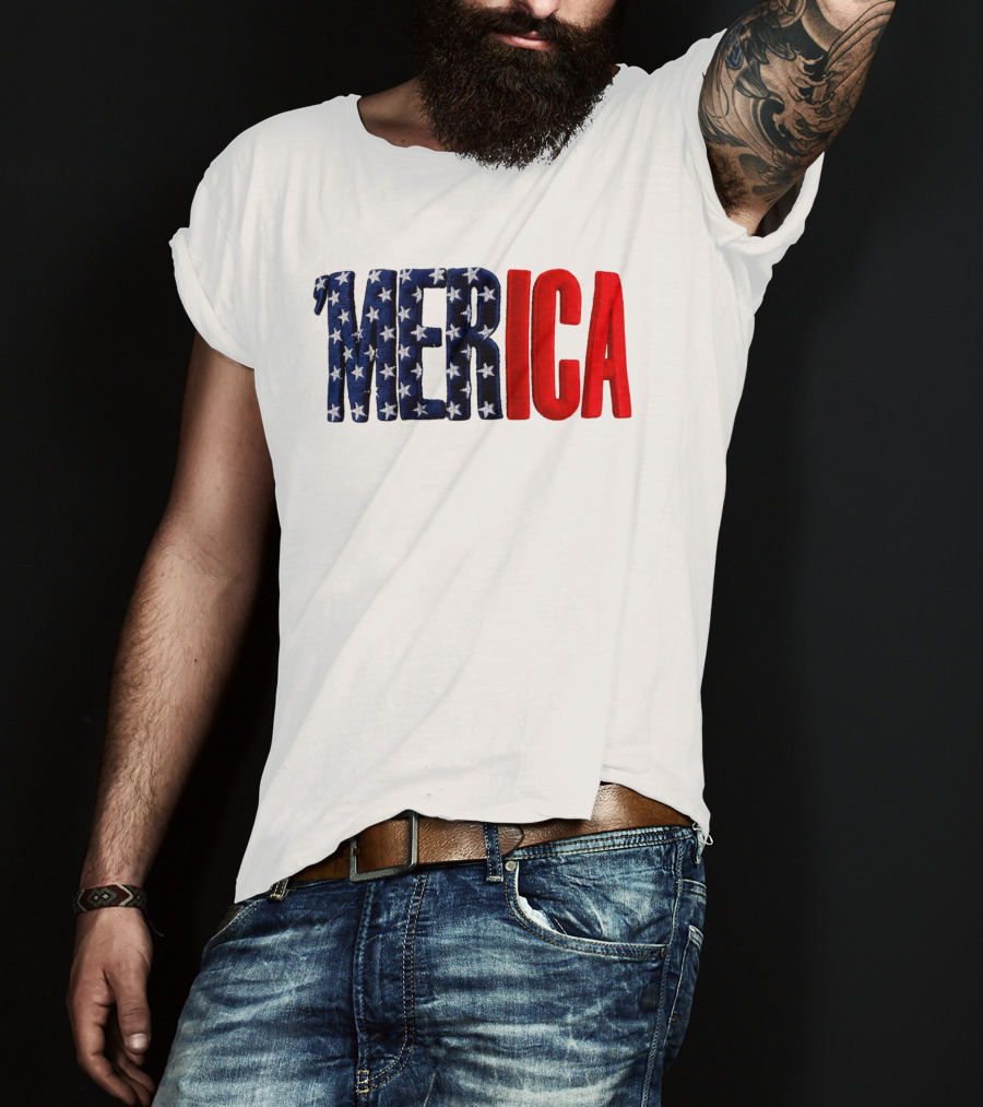 2026 USA 250th Merica Chrome White Camo Hat Stars Stripes T-Shirt