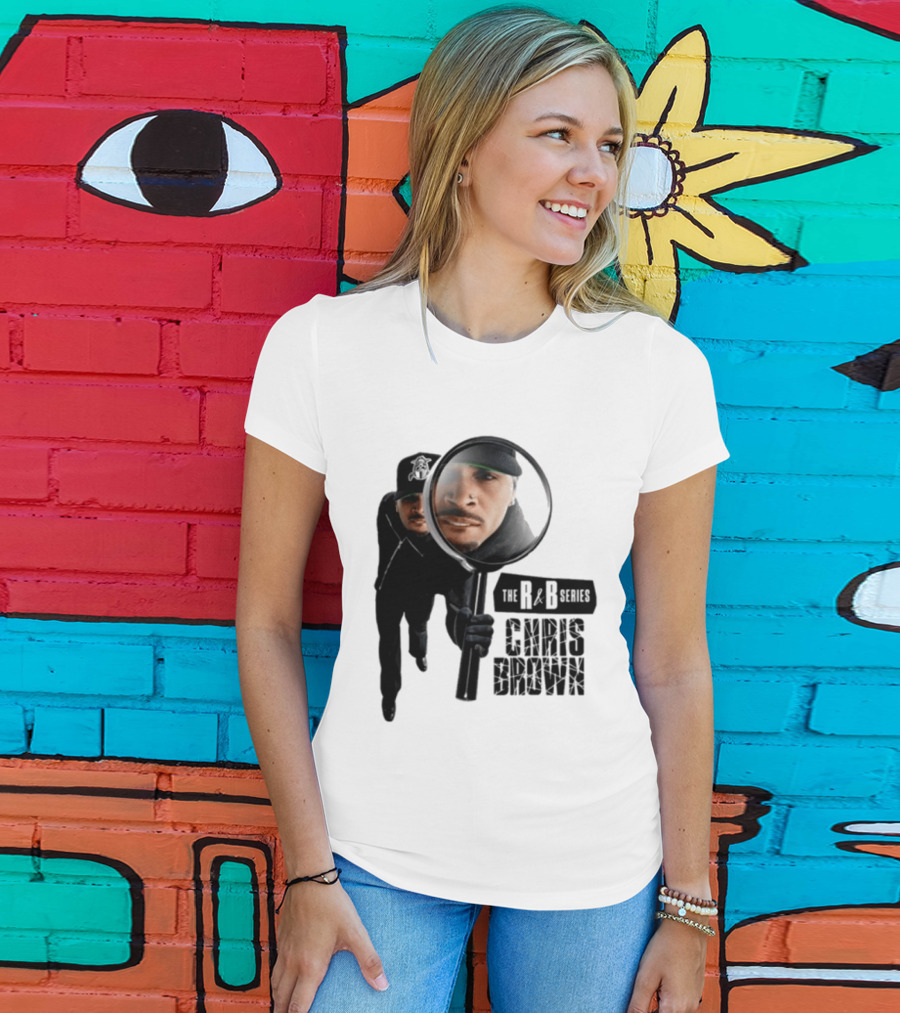 Chris Brown R&B Series Magnified Music Icon Magnifying Glass T-Shirt