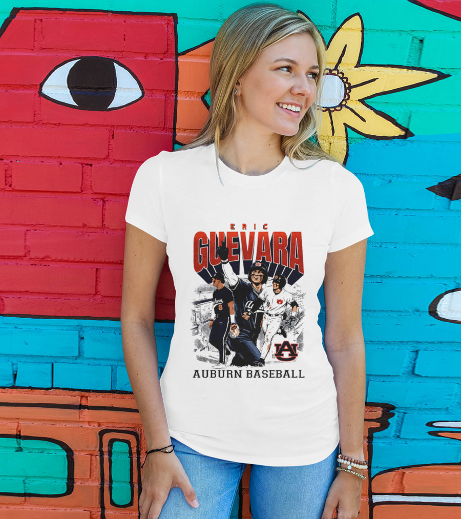 Eric Guevara Auburn Baseball Tigers Skyline T-Shirt
