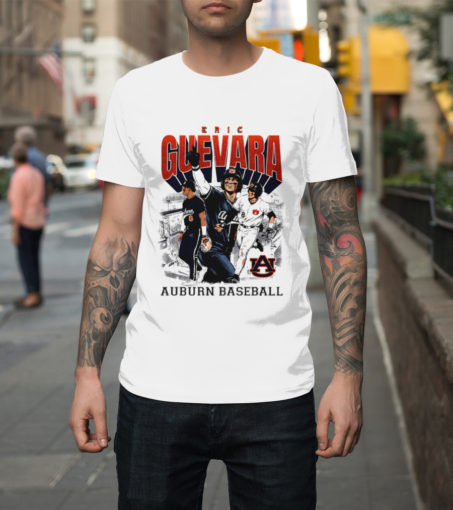 Eric Guevara Auburn Baseball Tigers Skyline T-Shirt